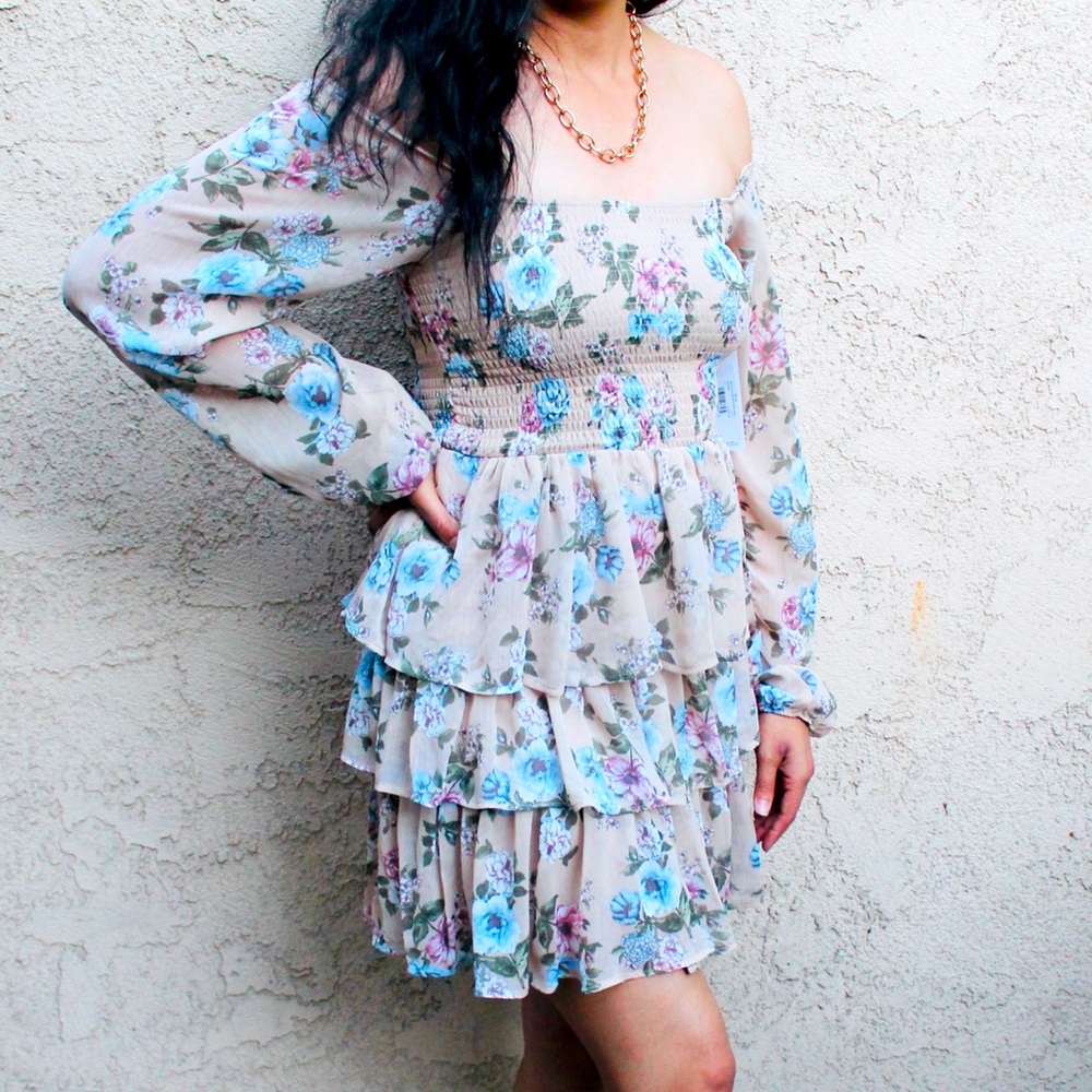 Spring Ruffle Floral Dress
